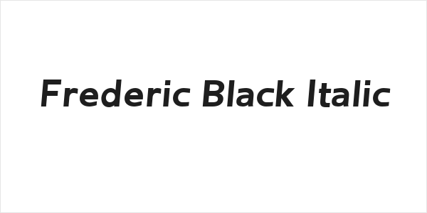 Frederic Black Italic Logo