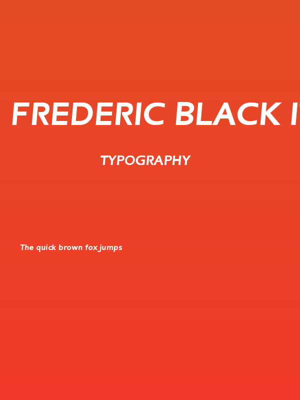 Frederic Black Italic Poster