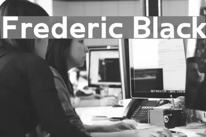Frederic Black Font examples