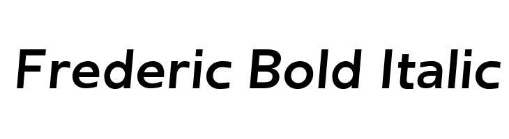 Frederic Bold Italic फ़ॉन्ट