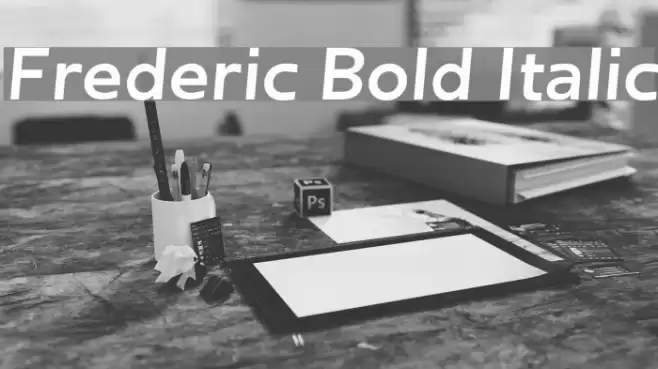 Frederic Bold Italic Font examples
