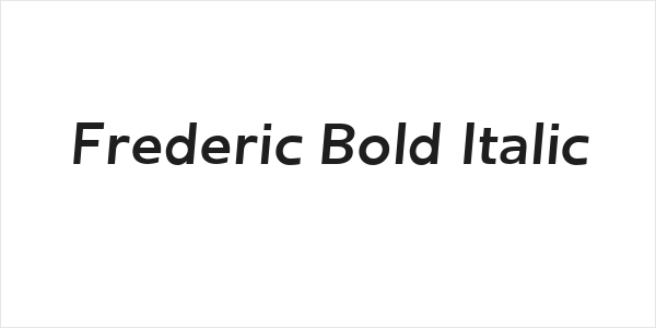 Frederic Bold Italic Logo