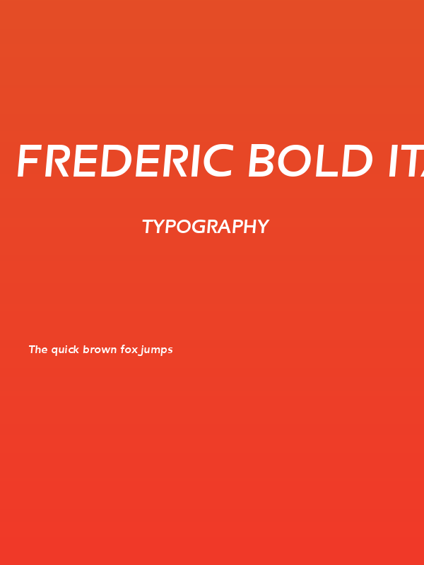 Frederic Bold Italic Poster