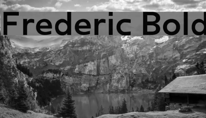 Frederic Bold Font examples