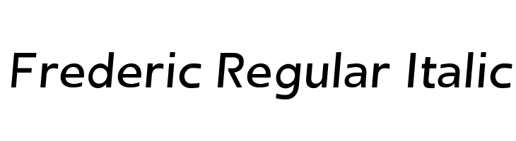 Frederic Regular Italic फ़ॉन्ट
