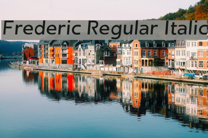 Frederic Regular Italic Font examples