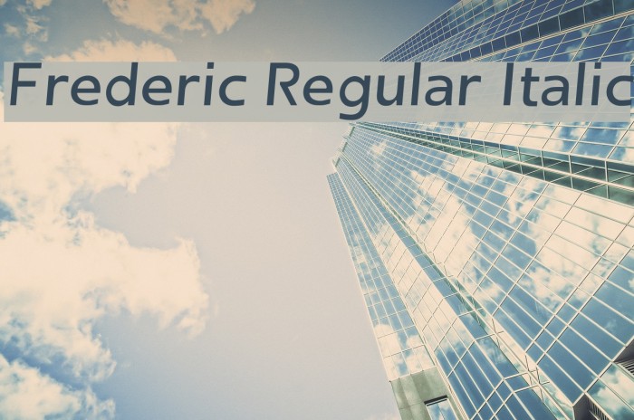 Frederic Regular Italic Font examples