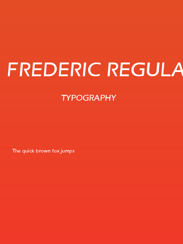 Frederic Regular Italic Poster