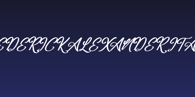 Frederick Alexander Italic Social Header