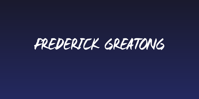 Frederick Greatong Social Header