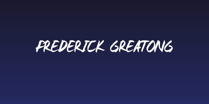 Frederick Greatong Social Header