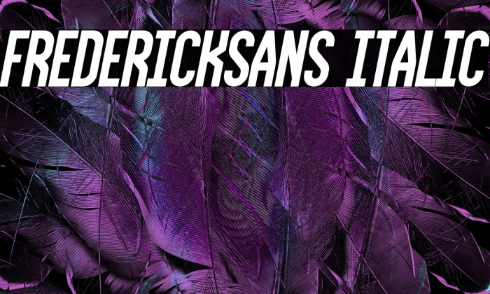 FrederickSans Italic Example 1