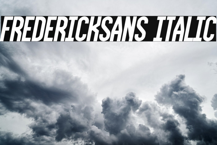 FrederickSans Italic Example 3