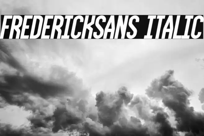 FrederickSans Italic Font examples