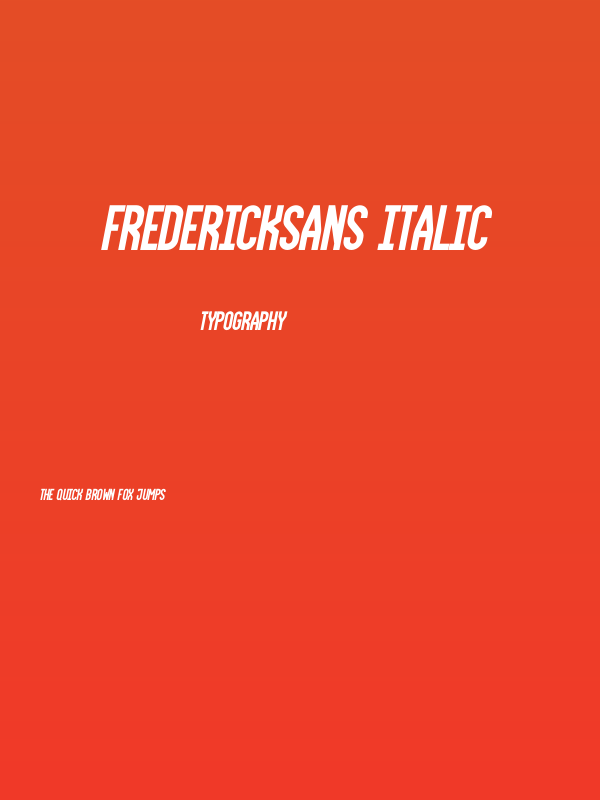 FrederickSans Italic Poster