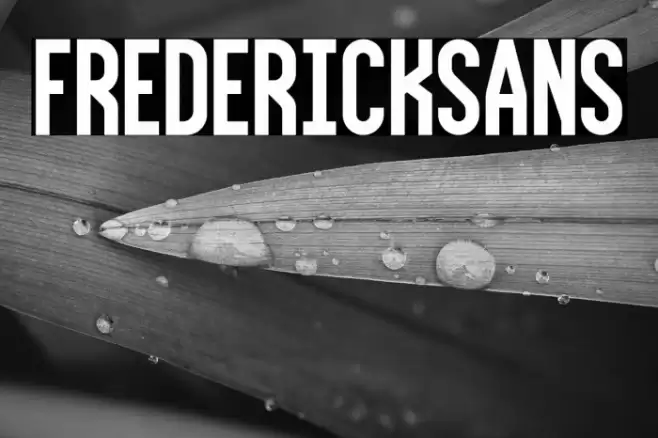 FrederickSans Font examples