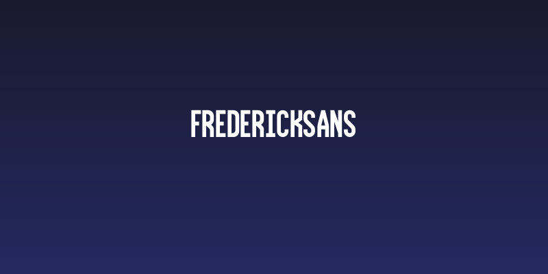 FrederickSans Social Header