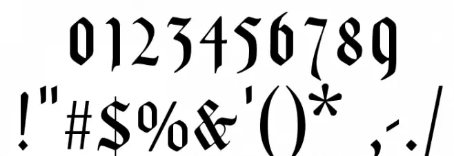 FrederickText Font OTHER CHARS