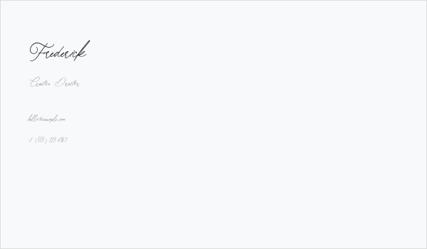 Frederick Business Card