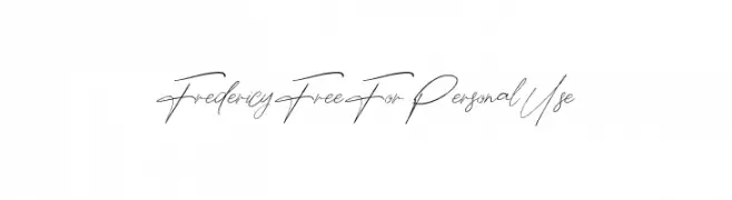 Fredericy Free For Personal Use  Fuentes Gratis Descargar