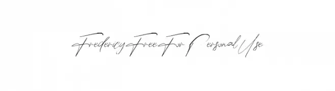 Fredericy Free For Personal Use  Frei Schriftart Herunterladen