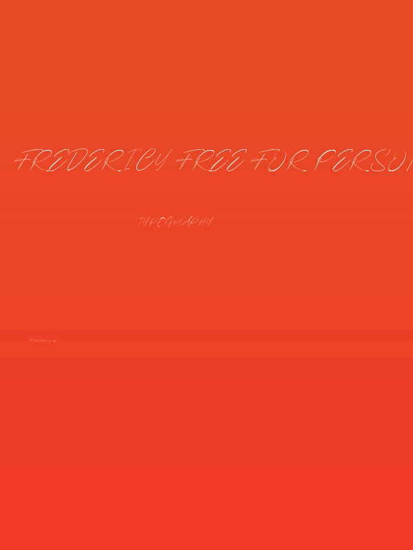 Fredericy Free For Personal Use Poster