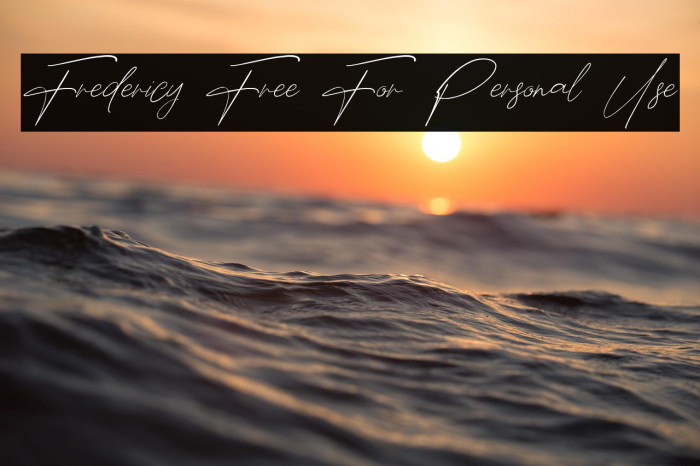 Fredericy Free For Personal Use Example 3