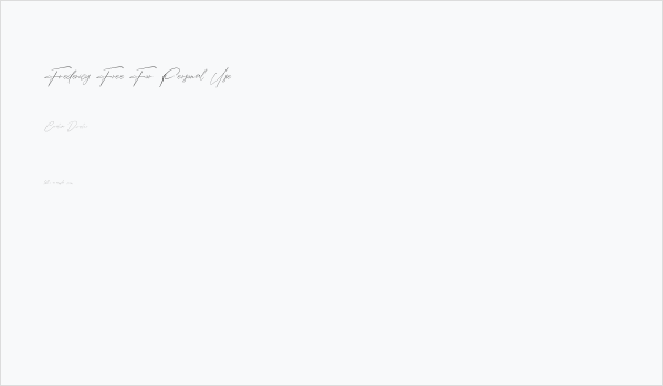 Fredericy Free For Personal Use Business Card