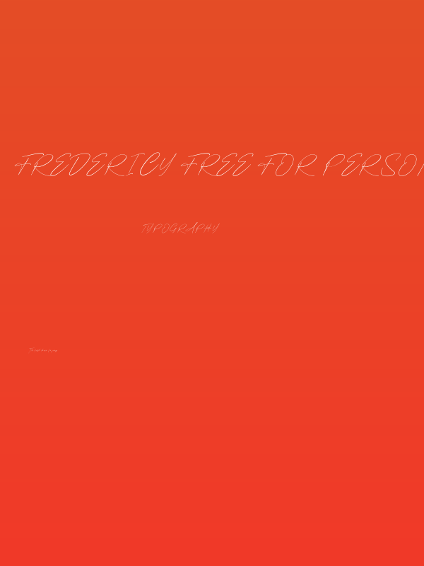 Fredericy Free For Personal Use Poster
