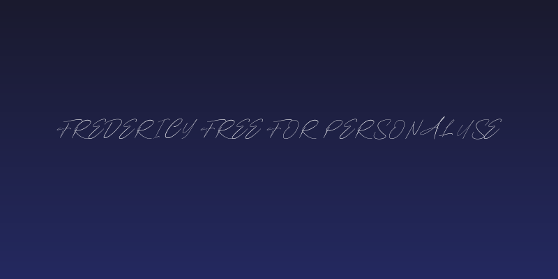 Fredericy Free For Personal Use Social Header