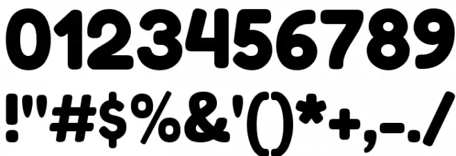 Fredoka One Regular Font OTHER CHARS
