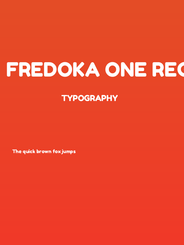 Fredoka One Regular Poster