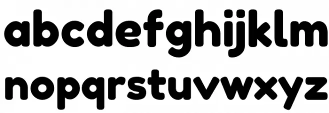 Fredoka One फ़ॉन्ट लोअरकेस