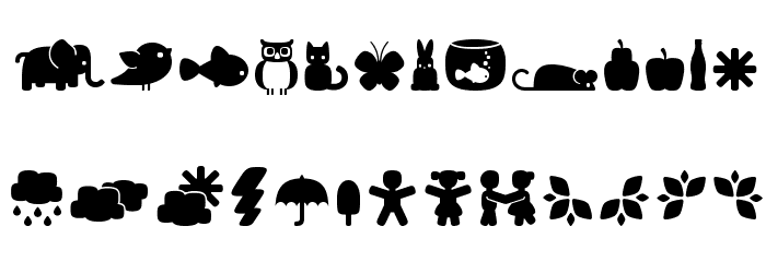 Fredokadingbats Font LOWERCASE