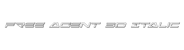 Free Agent 3D Italic  免费字体下载