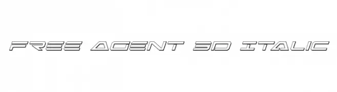Free Agent 3D Italic  font caratteri gratis