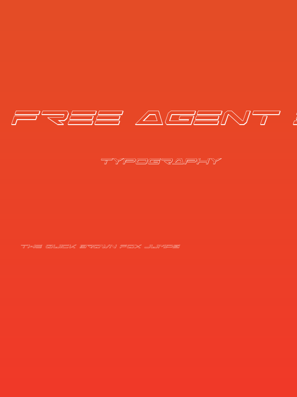 Free Agent 3D Italic Poster