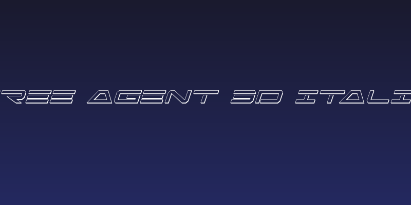Free Agent 3D Italic Social Header