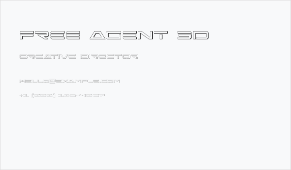 Free Agent 3D Business Card