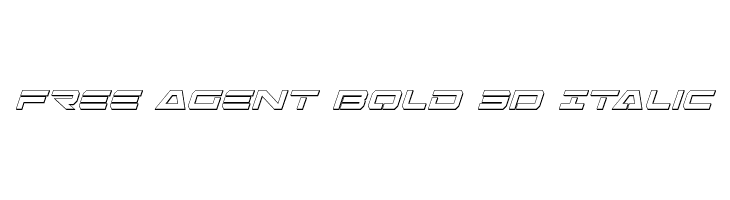 Free Agent Bold 3D Italic  Descarca Fonturi Gratis