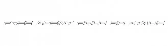 Free Agent Bold 3D Italic  font caratteri gratis