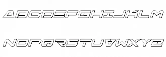 Free Agent Bold 3D Italic Font Litere mari