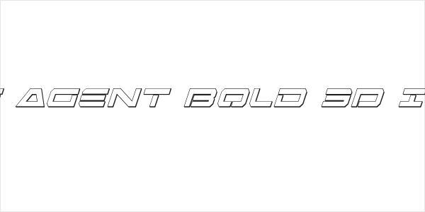 Free Agent Bold 3D Italic Logo