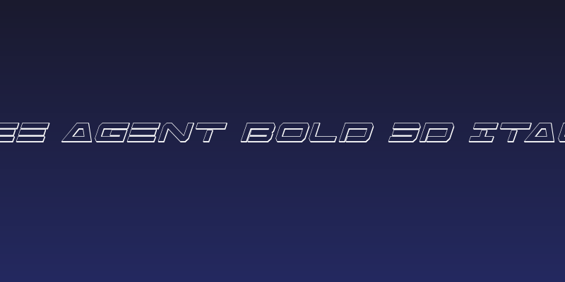 Free Agent Bold 3D Italic Social Header