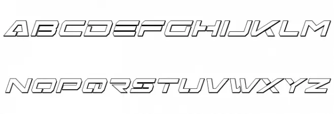Free Agent Bold 3D Italic خط أحرف صغيرة