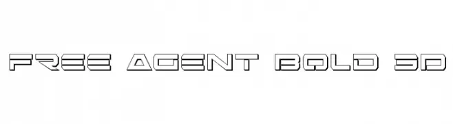 Free Agent Bold 3D  font caratteri gratis