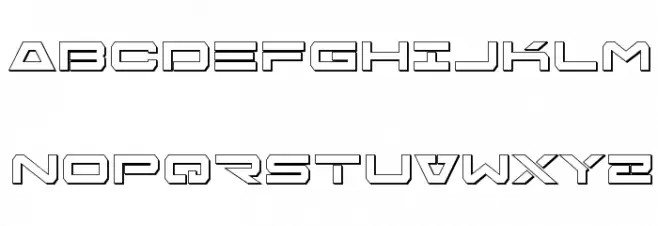 Free Agent Bold 3D Font Litere mari