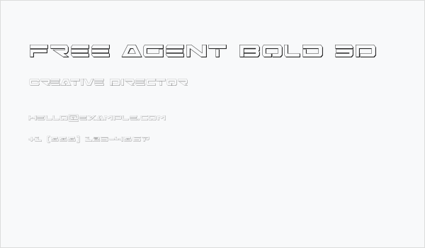 Free Agent Bold 3D Business Card