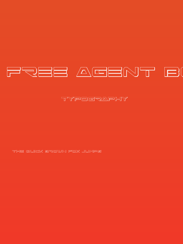 Free Agent Bold 3D Poster