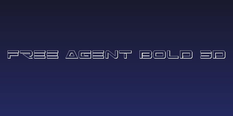 Free Agent Bold 3D Social Header